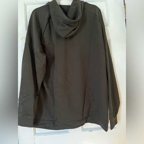 Nike French Terry Hoodie Sweatshirt Swoosh Dri-fit Green - Picture 2 of 3